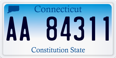 CT license plate AA84311