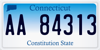 CT license plate AA84313