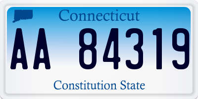 CT license plate AA84319