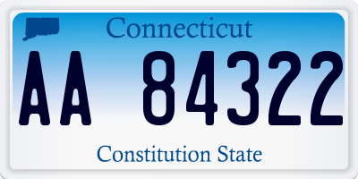 CT license plate AA84322