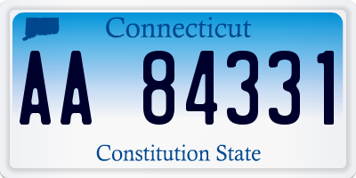 CT license plate AA84331