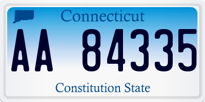 CT license plate AA84335