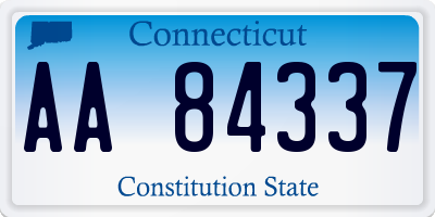 CT license plate AA84337