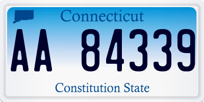 CT license plate AA84339