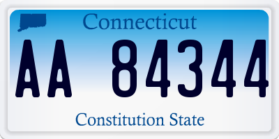 CT license plate AA84344