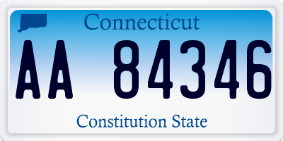 CT license plate AA84346