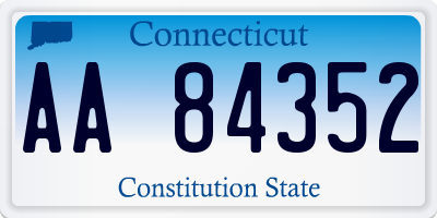 CT license plate AA84352