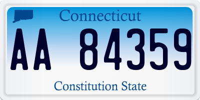 CT license plate AA84359