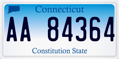 CT license plate AA84364