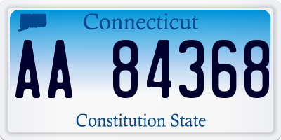 CT license plate AA84368