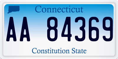 CT license plate AA84369