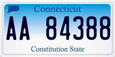 CT license plate AA84388