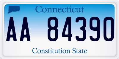 CT license plate AA84390