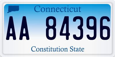 CT license plate AA84396