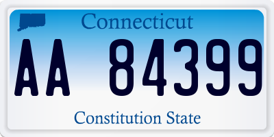 CT license plate AA84399