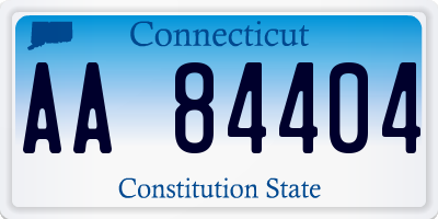 CT license plate AA84404