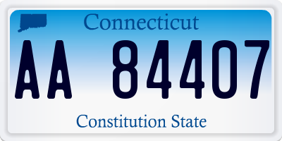 CT license plate AA84407