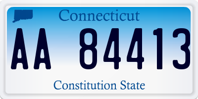 CT license plate AA84413