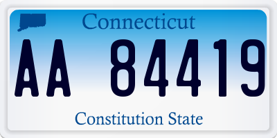 CT license plate AA84419