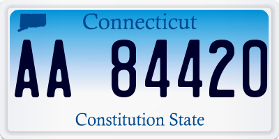 CT license plate AA84420