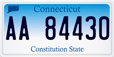 CT license plate AA84430