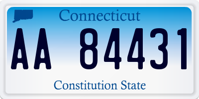 CT license plate AA84431