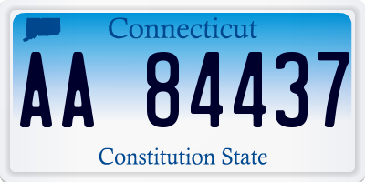 CT license plate AA84437