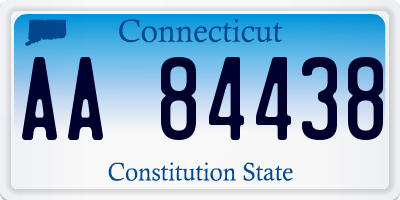 CT license plate AA84438