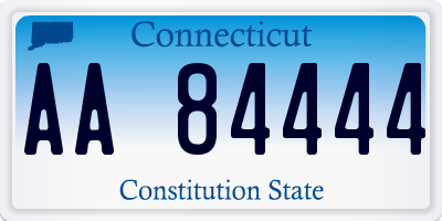 CT license plate AA84444