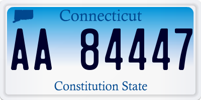 CT license plate AA84447