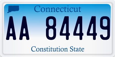 CT license plate AA84449