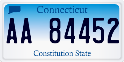 CT license plate AA84452