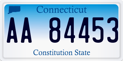 CT license plate AA84453