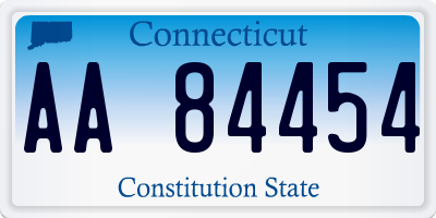 CT license plate AA84454