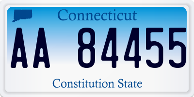 CT license plate AA84455