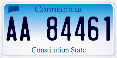 CT license plate AA84461