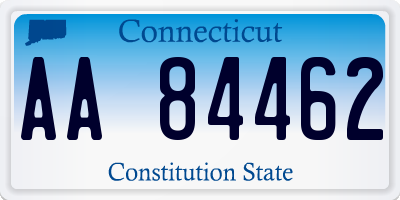 CT license plate AA84462
