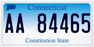 CT license plate AA84465