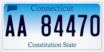 CT license plate AA84470