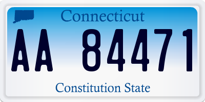 CT license plate AA84471
