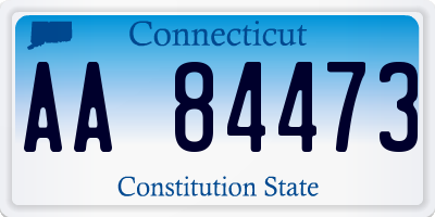 CT license plate AA84473