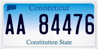 CT license plate AA84476