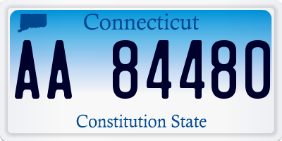 CT license plate AA84480