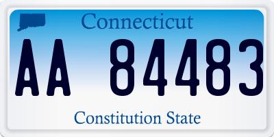 CT license plate AA84483