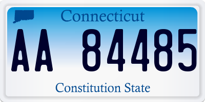 CT license plate AA84485
