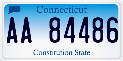 CT license plate AA84486