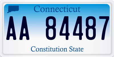 CT license plate AA84487