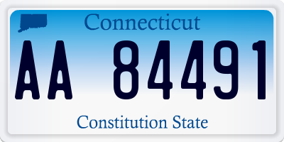 CT license plate AA84491