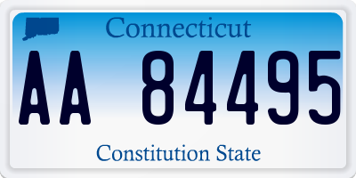 CT license plate AA84495