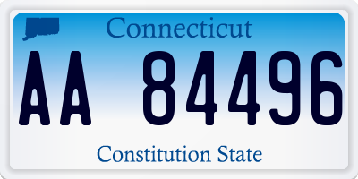 CT license plate AA84496